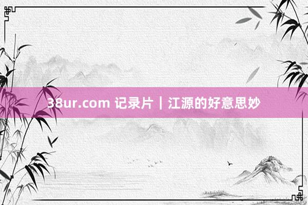 38ur.com 记录片｜江源的好意思妙