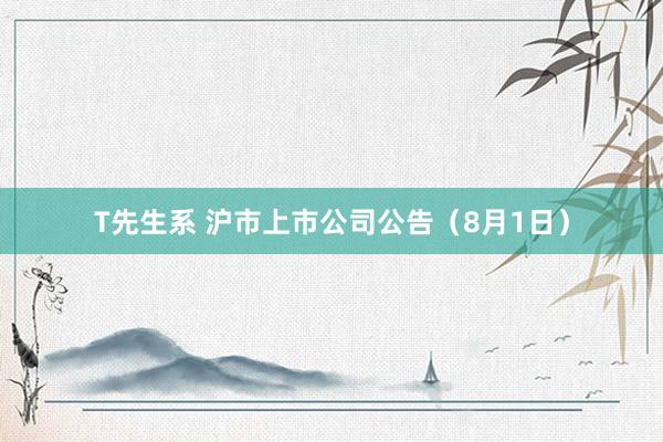 T先生系 沪市上市公司公告（8月1日）