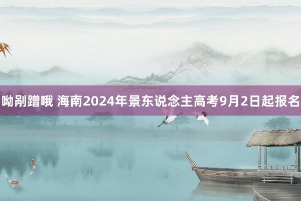 呦剐蹭哦 海南2024年景东说念主高考9月2日起报名